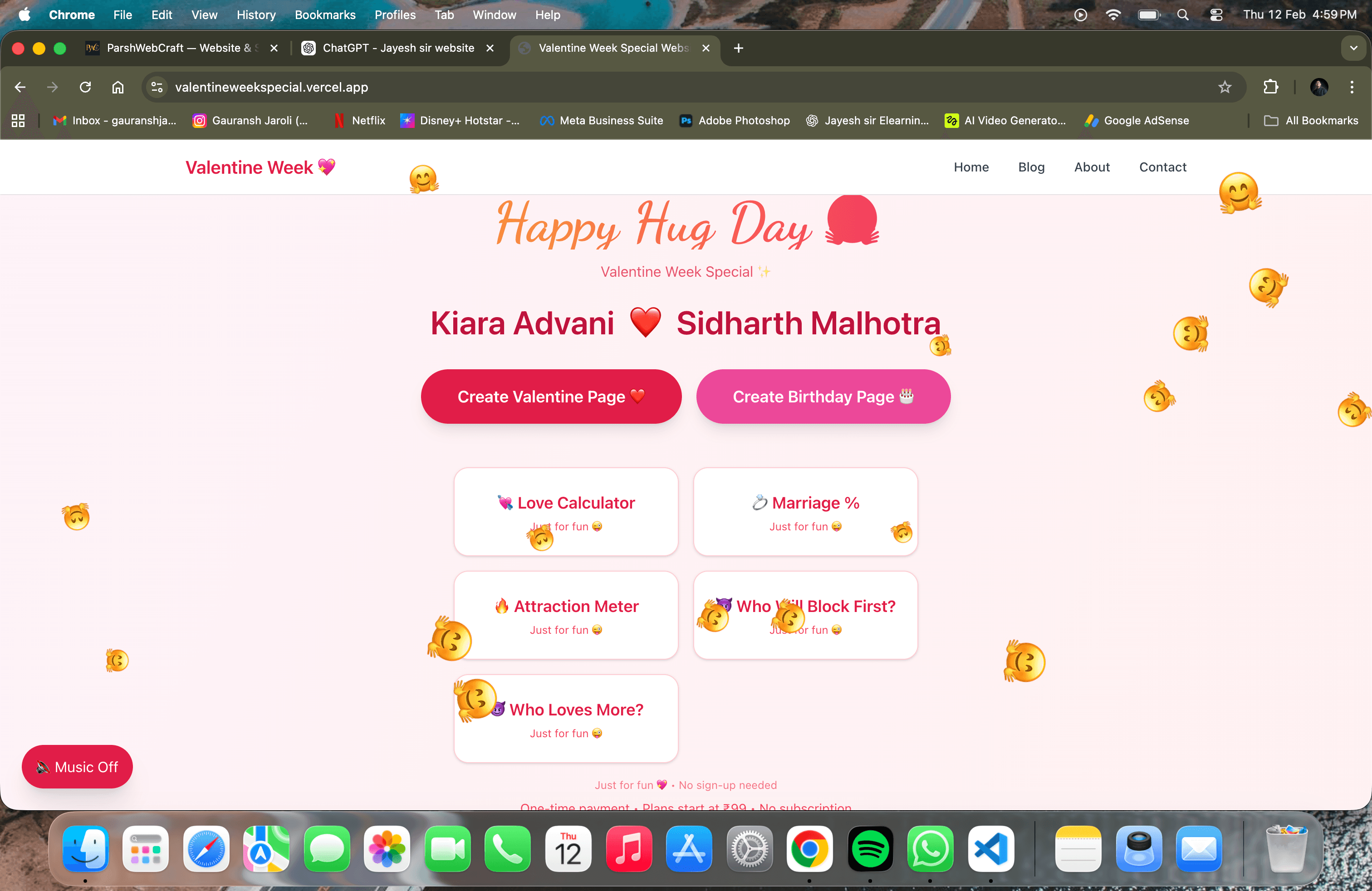 Valentine Special – Interactive Celebration Website