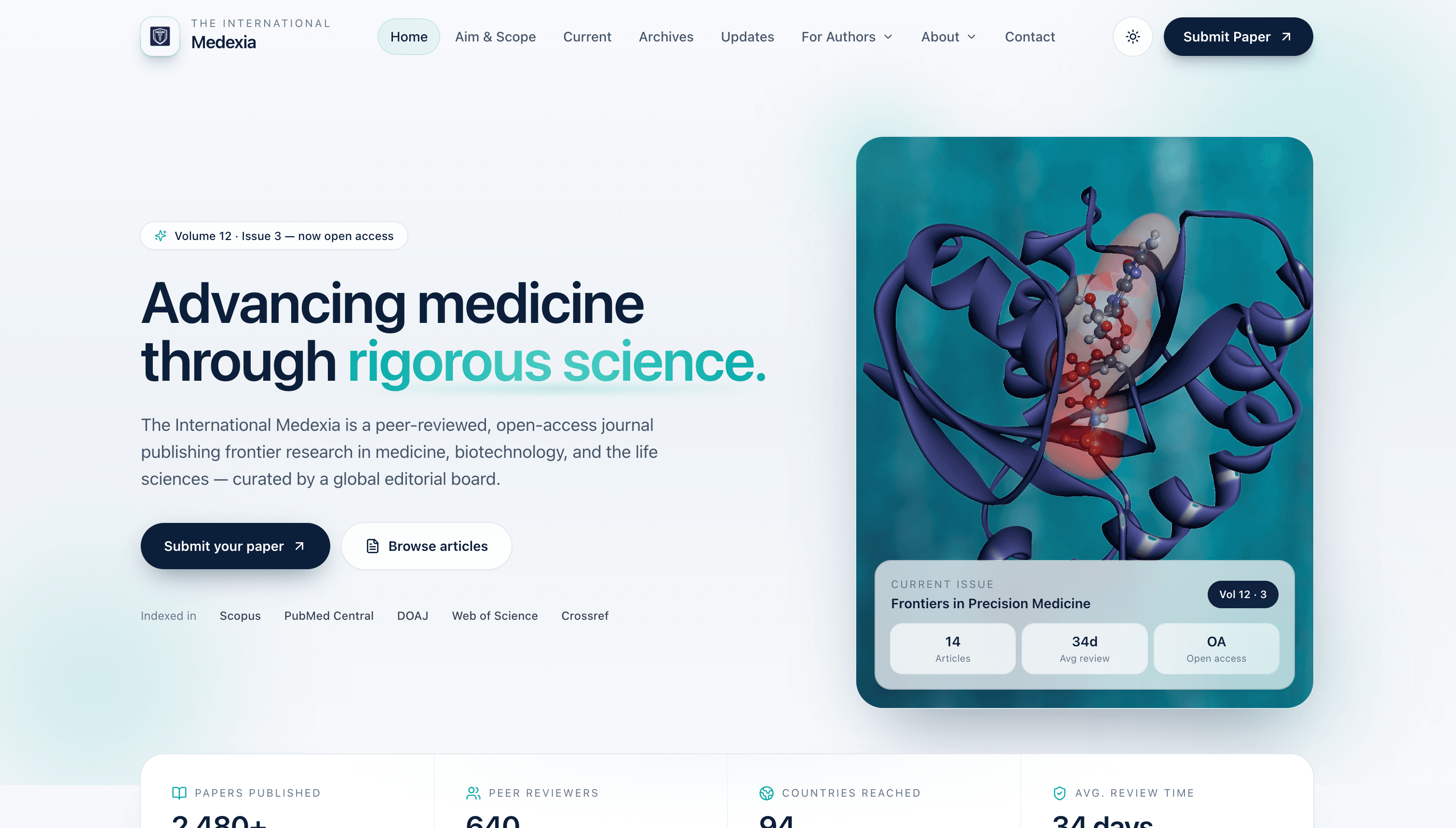 Medexia Journal – Academic Publishing Website